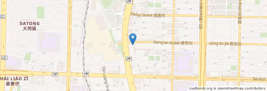 Mapa de ubicacion de 晴光意麵 en Тайвань, Новый Тайбэй, Тайбэй.