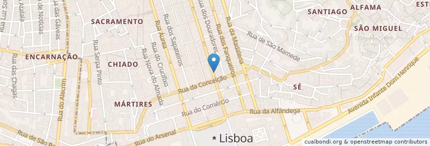 Mapa de ubicacion de Nata Lisboa en Portugal, Lisbon, Grande Lisboa, Lisbon, Santa Maria Maior.