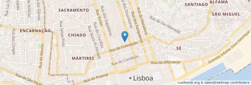 Mapa de ubicacion de Moma en Portugal, Lisboa, Grande Lisboa, Lisboa, Santa Maria Maior.