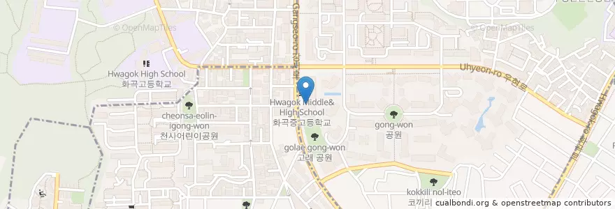 Mapa de ubicacion de KFC en Zuid-Korea, Seoel, 강서구.