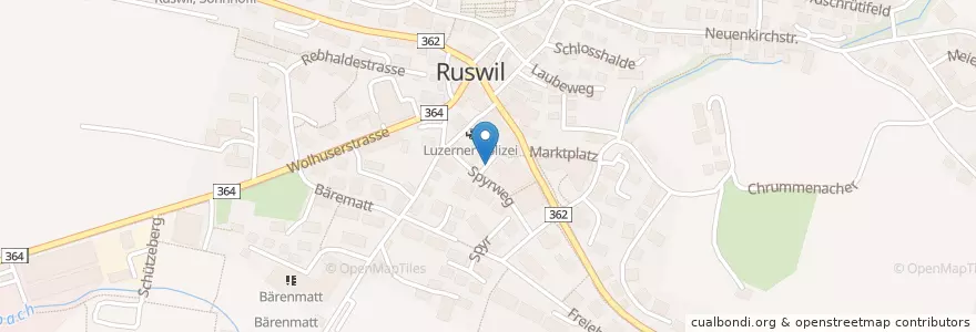 Mapa de ubicacion de Coop en Schweiz, Luzern, Ruswil.