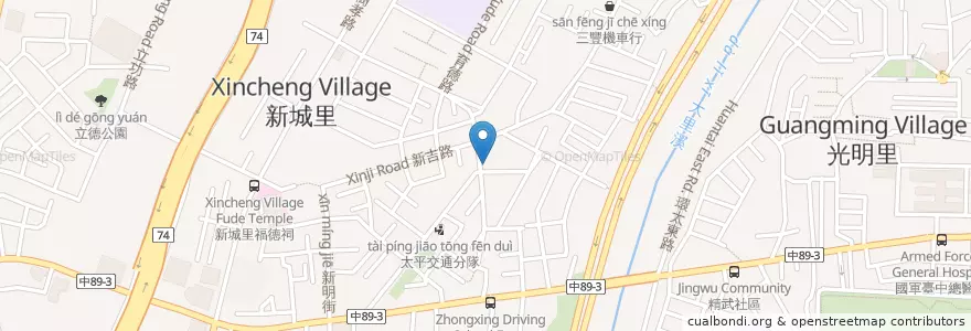 Mapa de ubicacion de 一鮮堅持屋 en Taiwan, 臺中市, 太平區.