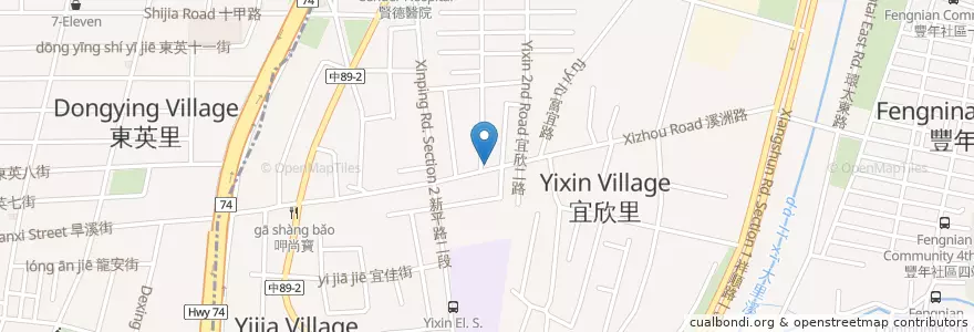 Mapa de ubicacion de 一鮮堅持屋 en 臺灣, 臺中市, 太平區.