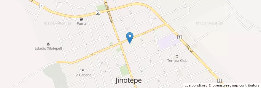 Mapa de ubicacion de The Green House en ニカラグア, カラソ県, Jinotepe (Municipio).