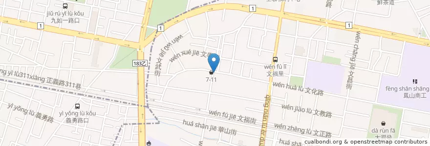 Mapa de ubicacion de 喬生藥局 en Тайвань, Гаосюн, 鳳山區.