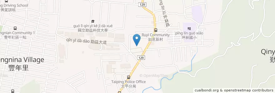 Mapa de ubicacion de 龍門現炒 en تایوان, تایچونگ, 太平區.