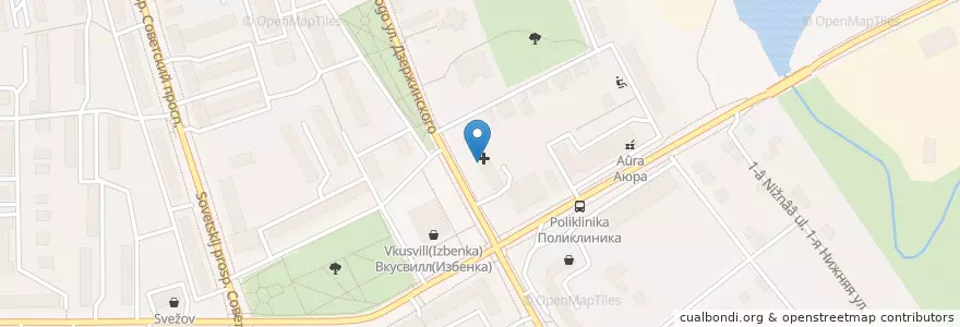 Mapa de ubicacion de Поликлиника en 러시아, Центральный Федеральный Округ, Московская Область, Городской Округ Ивантеевка.