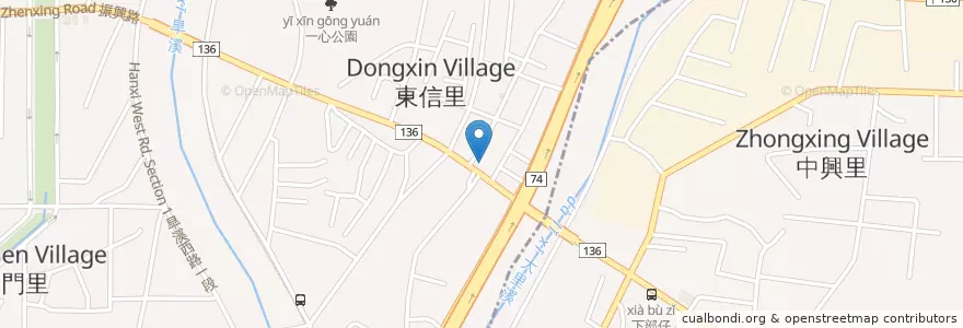 Mapa de ubicacion de 台新醫院 en تايوان, تاي شانغ, 東區.