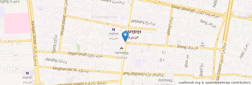 Mapa de ubicacion de موسسه نور en Irão, Teerã, شهرستان تهران, Teerã, بخش مرکزی شهرستان تهران.