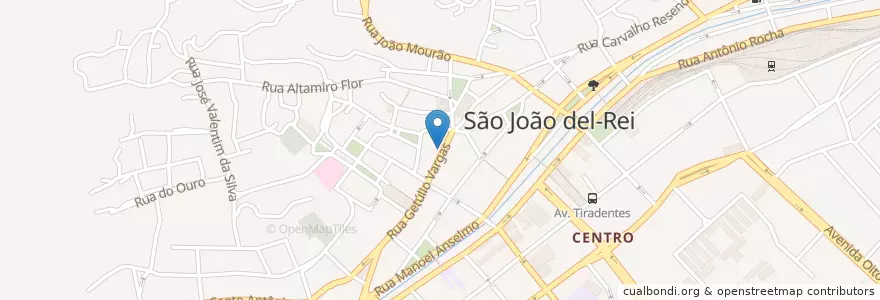 Mapa de ubicacion de Little Chapel en Brazil, Southeast Region, Minas Gerais, Região Geográfica Intermediária De Barbacena, Microrregião São João Del-Rei, São João Del-Rei.