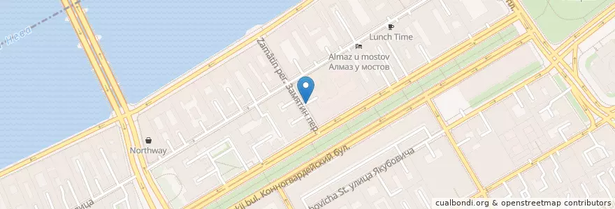 Mapa de ubicacion de Tefsi en Russland, Föderationskreis Nordwest, Oblast Leningrad, Sankt Petersburg, Адмиралтейский Район, Адмиралтейский Округ.