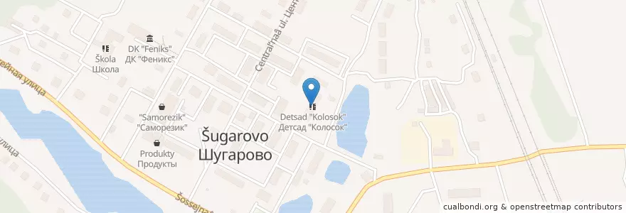 Mapa de ubicacion de Детсад "Колосок" en Russie, District Fédéral Central, Oblast De Moscou, Городской Округ Ступино.