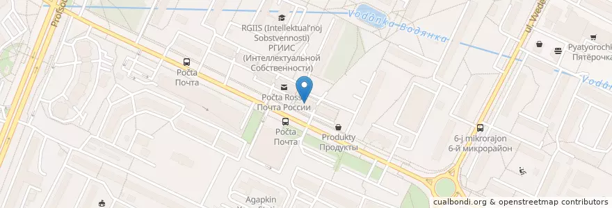 Mapa de ubicacion de Домино’c Пицца en Russia, Distretto Federale Centrale, Москва, Юго-Западный Административный Округ, Район Коньково.