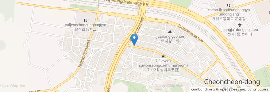 Mapa de ubicacion de GONG CHA (수원성대역점) en Corea Del Sur, Gyeonggi, 수원시, 장안구.