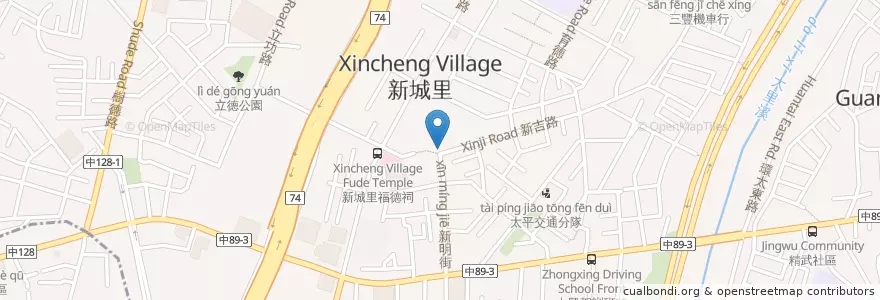 Mapa de ubicacion de 大福雞排-太平樹孝店 en Taiwan, Taichung, 太平區.