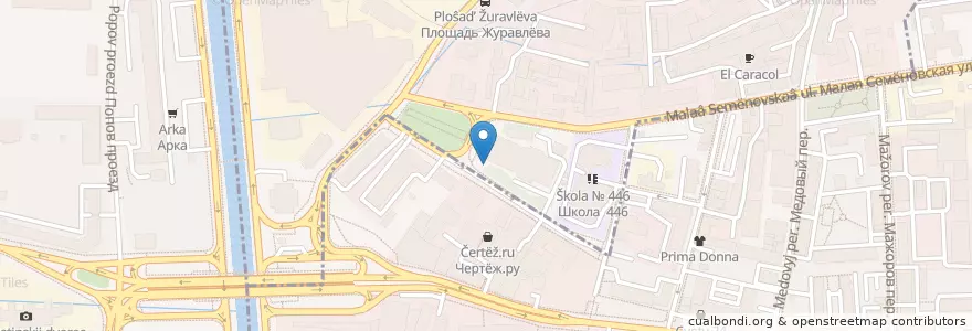 Mapa de ubicacion de Астория en Russie, District Fédéral Central, Moscou, Восточный Административный Округ, Район Преображенское.