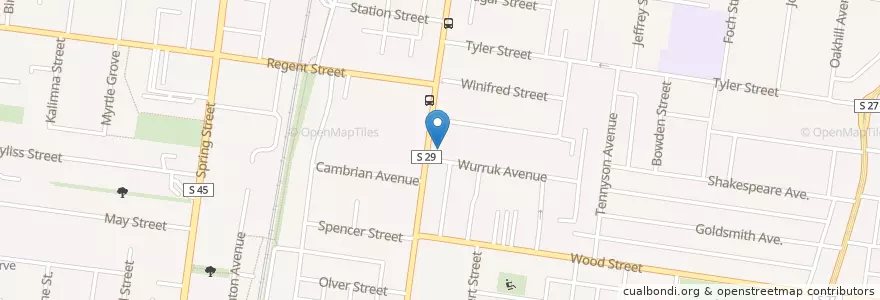 Mapa de ubicacion de Hungry Jacks en Avustralya, Victoria, City Of Darebin.