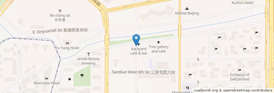 Mapa de ubicacion de Georgia's feast Restaurant & Bar en Çin, Pekin, Hebei, 朝阳区 / Chaoyang.