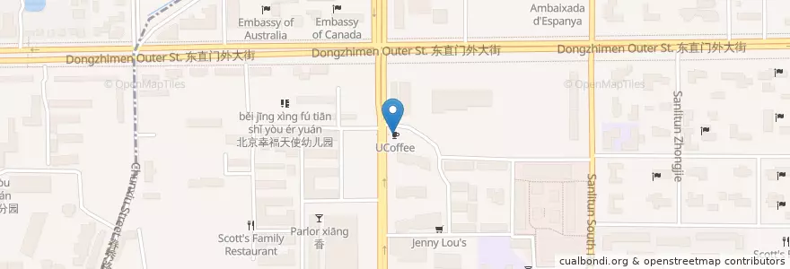 Mapa de ubicacion de UCoffee en China, Pekín, Hebei, 朝阳区 / Chaoyang.
