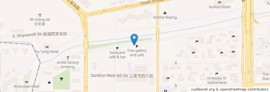 Mapa de ubicacion de remote city restaurant-yunnan restaurant en Chine, Pékin, Hebei, 朝阳区 / Chaoyang.