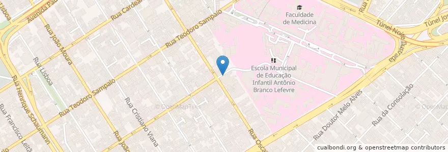 Mapa de ubicacion de Orquídea Restaurante en البَرَازِيل, المنطقة الجنوبية الشرقية, ساو باولو, Região Geográfica Intermediária De São Paulo, Região Metropolitana De São Paulo, Região Imediata De São Paulo, ساو باولو.