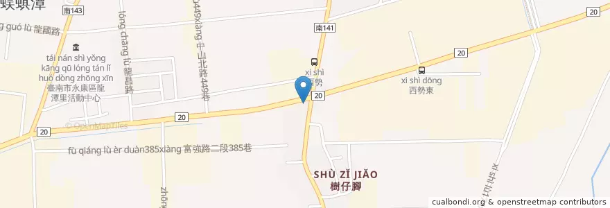 Mapa de ubicacion de 速邁樂 加油站 永康二站 en 台湾, 台南市, 永康区.