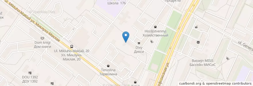Mapa de ubicacion de Зубная поликлиника en Rusland, Centraal Federaal District, Moskou, Юго-Западный Административный Округ, Район Коньково.