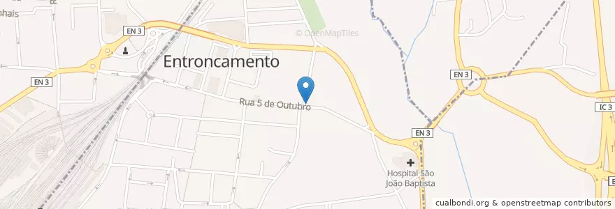 Mapa de ubicacion de Frango Real en Portekiz, Santarém, Centro, Médio Tejo, Entroncamento, São João Baptista.