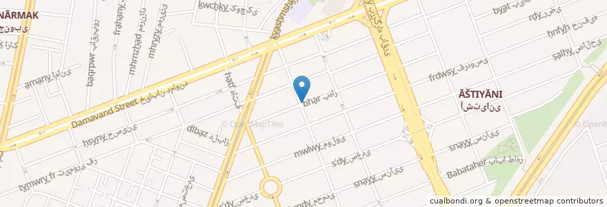 Mapa de ubicacion de هنرستان خوارزمى en Иран, Тегеран, شهرستان تهران, Тегеран, بخش مرکزی شهرستان تهران.