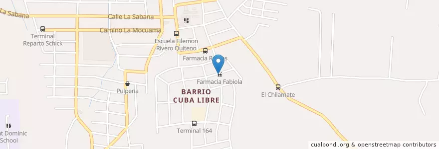Mapa de ubicacion de Farmacia Fabiola en Nicaragua, Departamento De Managua, Managua (Municipio).