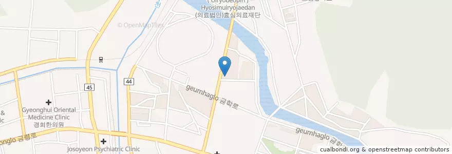 Mapa de ubicacion de 금강오리돌구이 en Республика Корея, Кёнгидо, 용인시, 처인구.