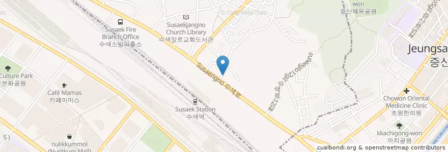 Mapa de ubicacion de KB국민은행 수색지점 en 韩国/南韓, 首尔, 麻浦區, 恩平区, 수색동.