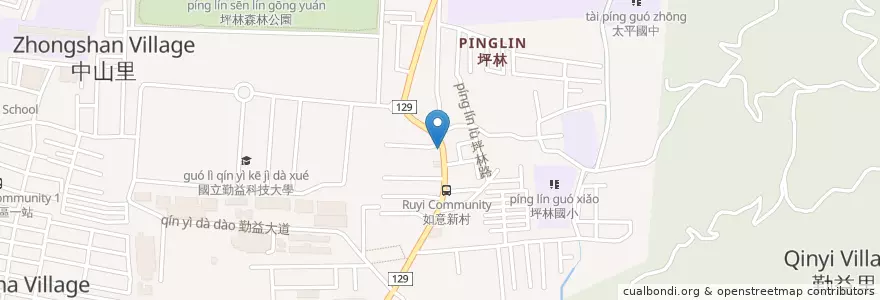 Mapa de ubicacion de 梅家堡冰城 en Taiwan, Taichung, Taiping District.