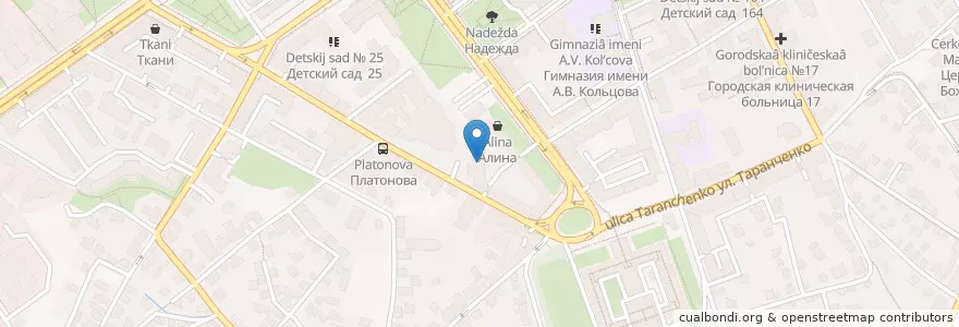 Mapa de ubicacion de Angels Fashion Place en Rusya Federasyonu, Центральный Федеральный Округ, Voronej Oblastı, Городской Округ Воронеж.