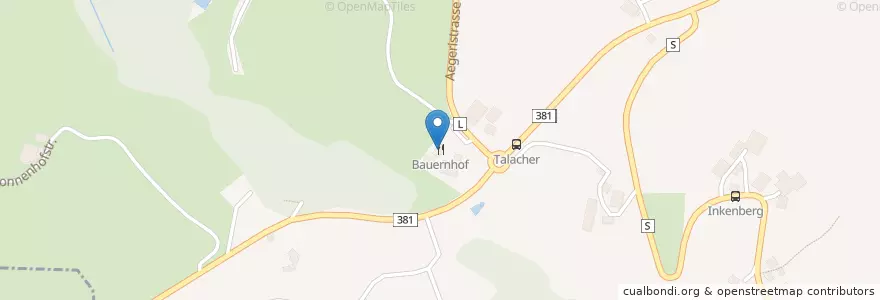Mapa de ubicacion de Bauernhof en Schweiz/Suisse/Svizzera/Svizra, Zug, Baar.