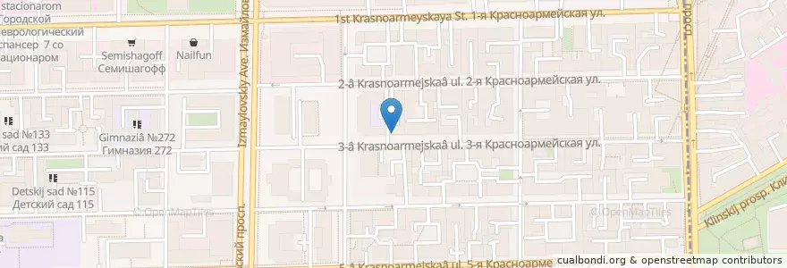 Mapa de ubicacion de Keep Calm Lounge en Russia, Северо-Западный Федеральный Округ, Oblast' Di Leningrado, San Pietroburgo, Адмиралтейский Район, Округ Измайловское.