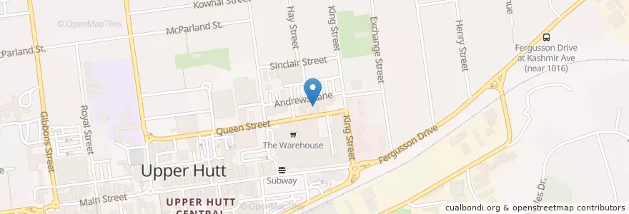 Mapa de ubicacion de Queen Street Medical Centre en Neuseeland, Wellington, Upper Hutt City.