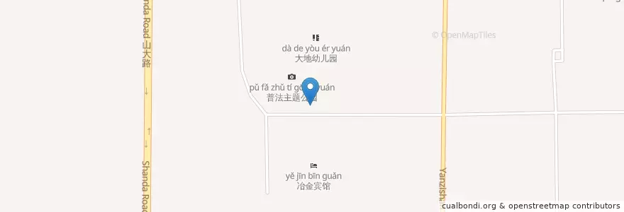 Mapa de ubicacion de 燕山派出所 en 中国, ツャントン;山東, チーナン;済南市, 历下区, 燕山路街道.