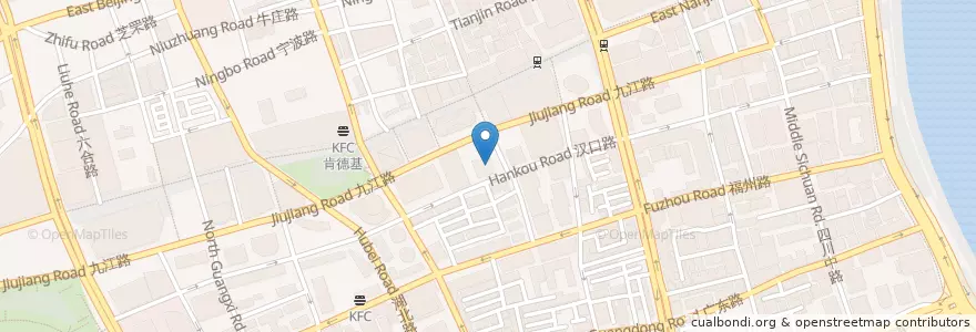 Mapa de ubicacion de 渝信川菜 en China, Xangai, Huangpu.