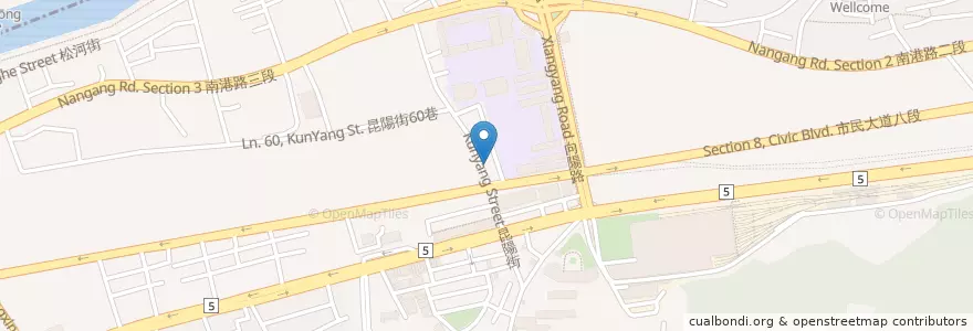 Mapa de ubicacion de 大呼過癮(昆陽店) en Taiwan, 新北市, Taipei, 南港區.