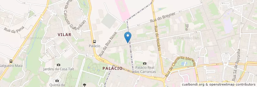 Mapa de ubicacion de Salão do Reino das Testemunhas de Jeová en Portugal, Nord, Área Metropolitana Do Porto, Porto, Porto, Cedofeita, Santo Ildefonso, Sé, Miragaia, São Nicolau E Vitória.
