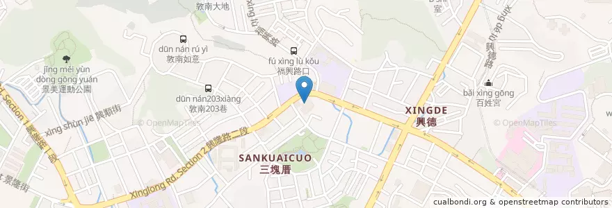 Mapa de ubicacion de 文山分館 en تايوان, تايبيه الجديدة, تايبيه, 文山區.