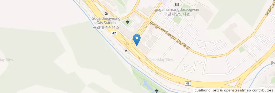 Mapa de ubicacion de 신한은행 용인구갈지점 en Corée Du Sud, Gyeonggi, 용인시, 기흥구.
