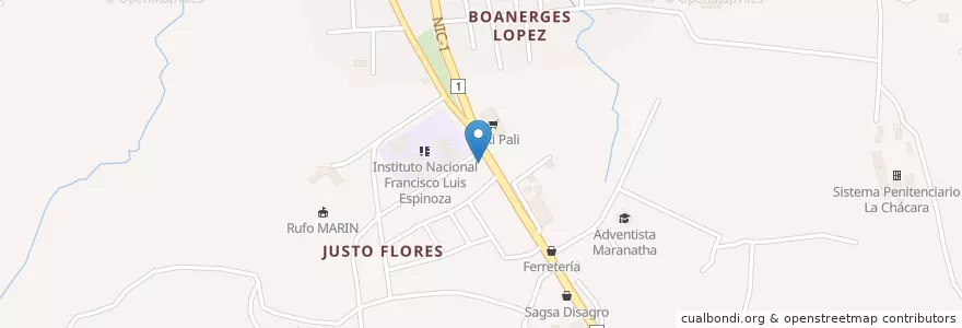 Mapa de ubicacion de Café de luz (Cafetería) en نیکاراگوئه, Estelí, Estelí (Municipio), Estelí.
