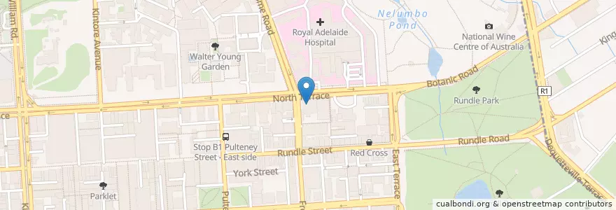 Mapa de ubicacion de Chest Clinic Building en Australie, Australie Méridionale, Adelaide, Adelaide City Council.