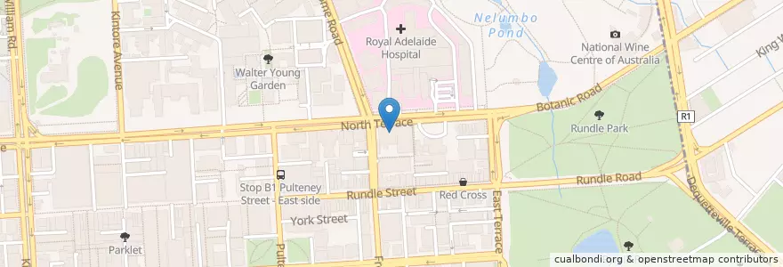 Mapa de ubicacion de Adelaide Sexual Health Centre en استرالیا, South Australia, Adelaide, Adelaide City Council.
