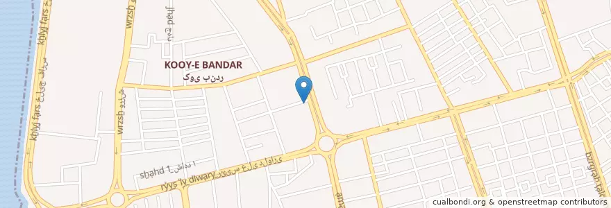 Mapa de ubicacion de بانک ملی en إیران, محافظة بوشهر, مقاطعة بوشهر, بخش مرکزی شهرستان بوشهر, دهستان حومه بوشهر, بوشهر.