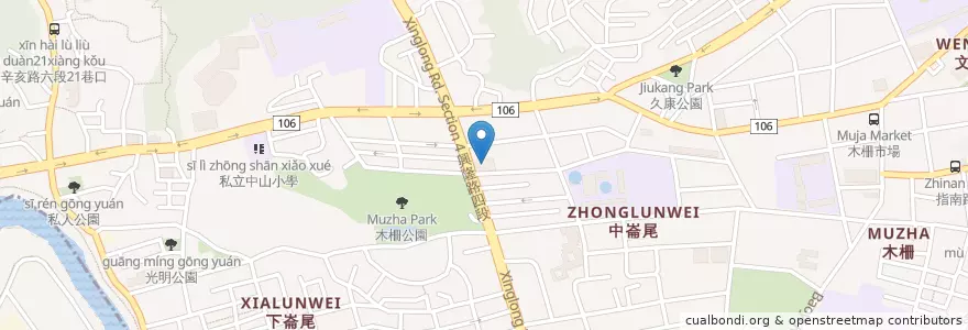 Mapa de ubicacion de 安康民眾閱覽室 en Taiwan, Nuova Taipei, Taipei, 文山區.