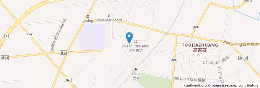 Mapa de ubicacion de 大十咖啡店 en Taïwan, Province De Taïwan, Comté De Chiayi, 大林鎮.