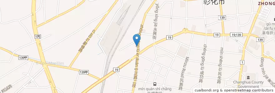 Mapa de ubicacion de Pizza Rock en Taiwan, 臺灣省, Changhua, 彰化市.